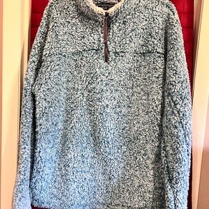 True Grit Light Blue Zip-Up Sweater
